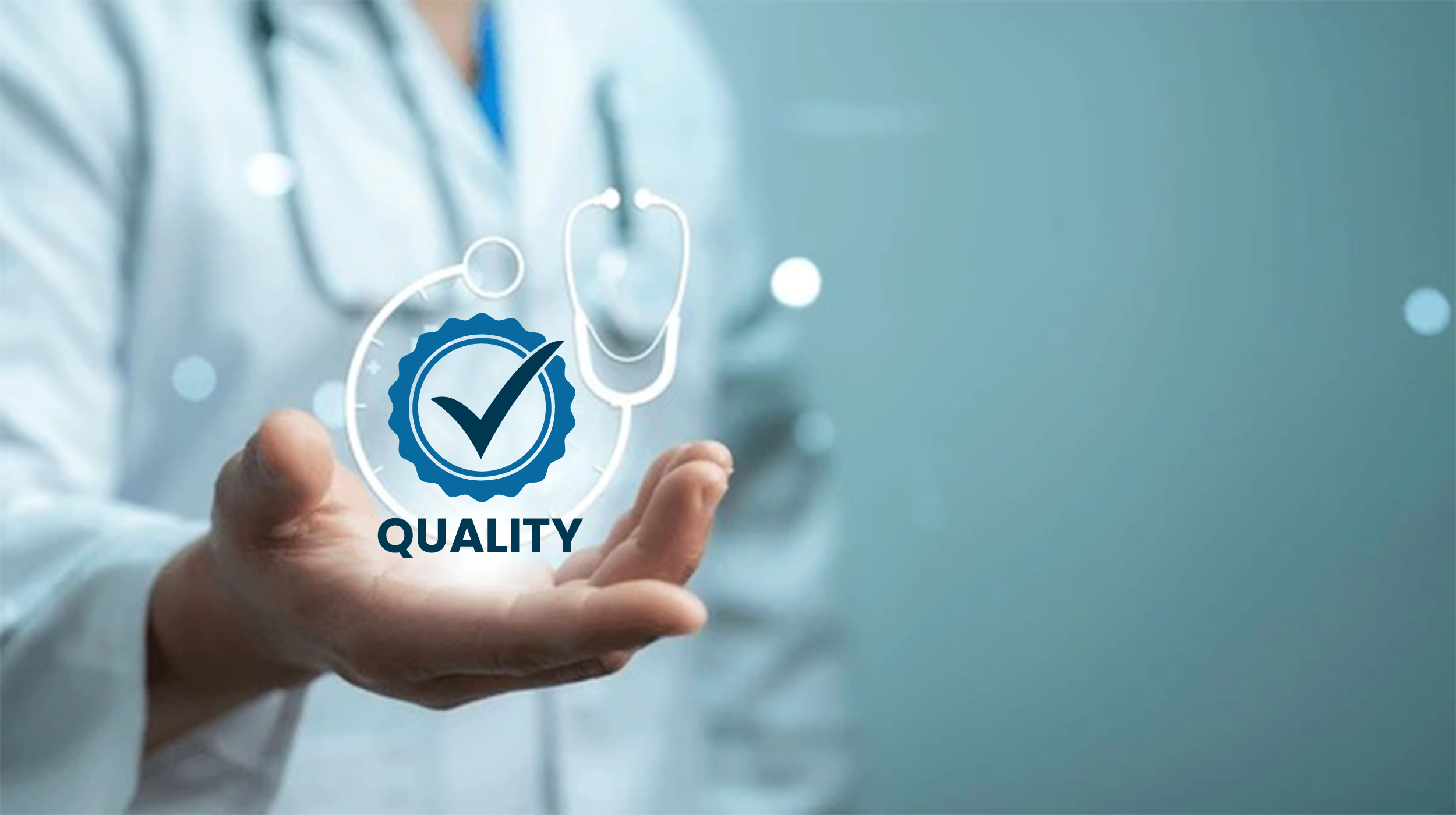 Doctor ensuring quality